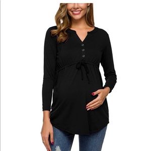 Black Maternity Top
